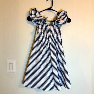 Girls Navy & White Sun Dress 7/8
